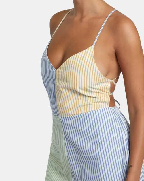 Rvca Saturday Romper Multi Women Dresses and Rompers