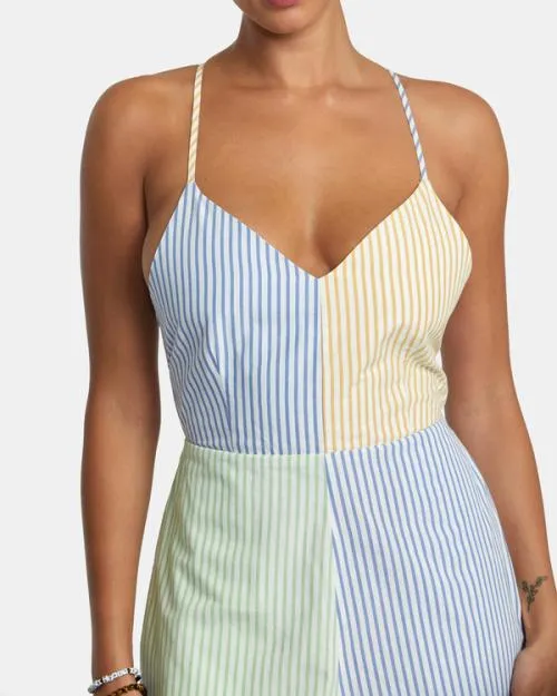 Rvca Saturday Romper Multi Women Dresses and Rompers