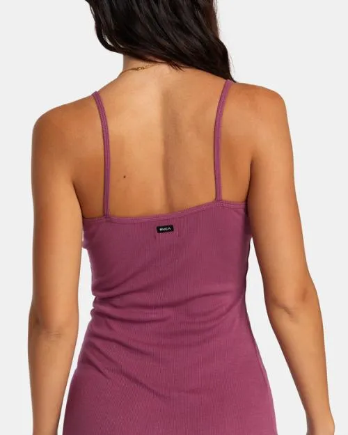Rvca Slink Midi Dress Mulberry Women Dresses and Rompers