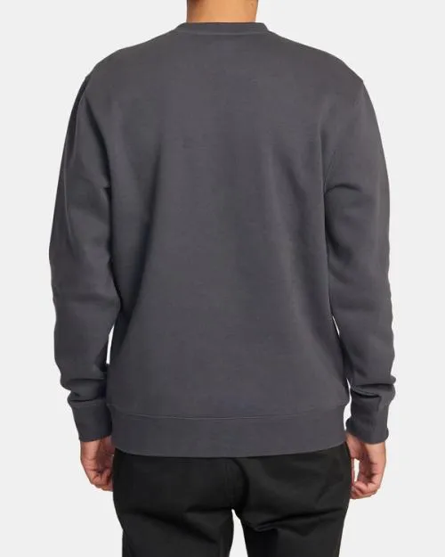 Rvca Snake Control Sweatshirt Garage Blue Men Hoodies and Sweatshirts