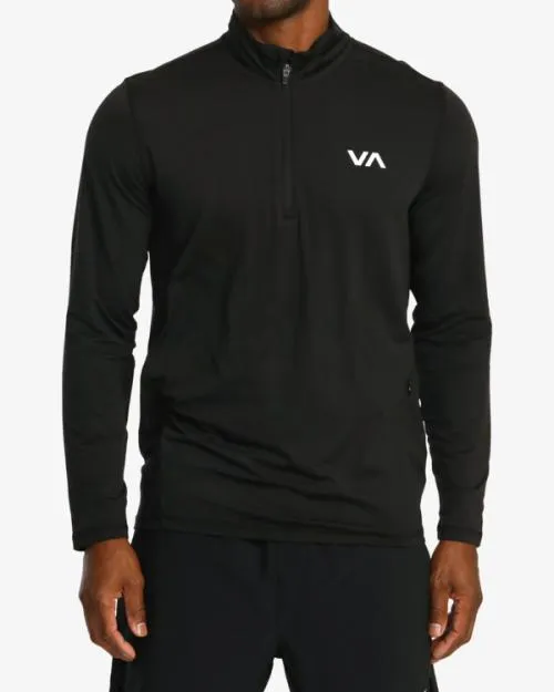 Rvca Sport Vent HalfZip Pullover Black SportMen Track Jackets
