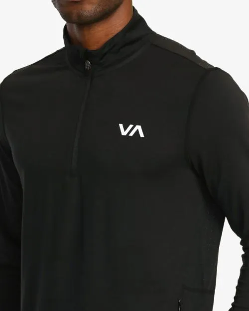 Rvca Sport Vent HalfZip Pullover Black SportMen Track Jackets