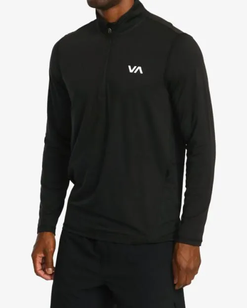 Rvca Sport Vent HalfZip Pullover Black SportMen Track Jackets