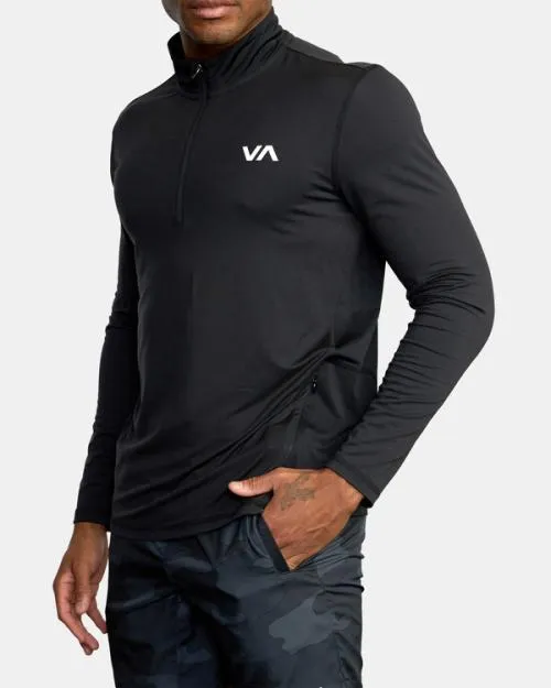 Rvca Sport Vent HalfZip Pullover Black SportMen Track Jackets