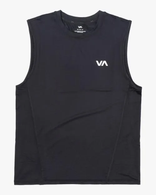 Rvca Sport Vent Muscle Tank Top Black SportMen Tees and Tanks
