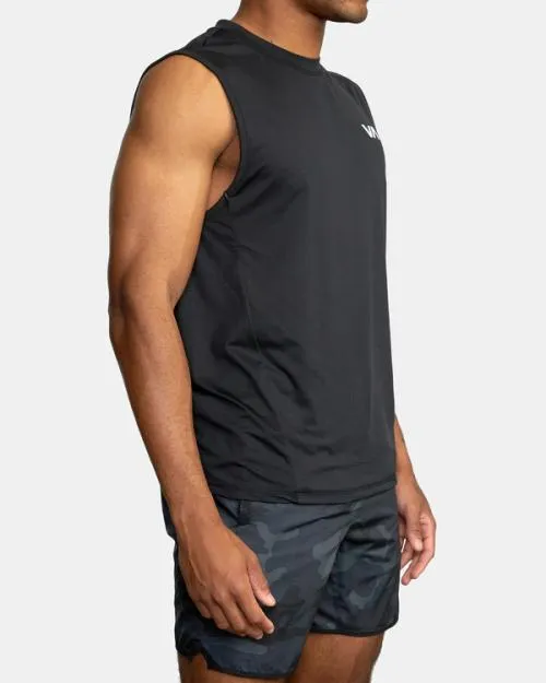 Rvca Sport Vent Muscle Tank Top Black SportMen Tees and Tanks