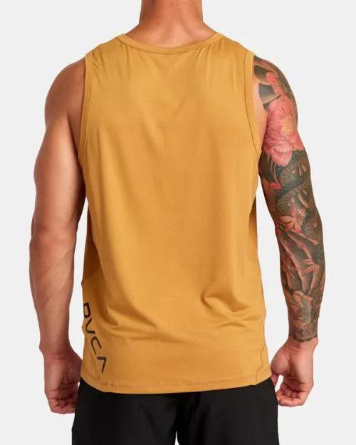 Rvca Sport Vent Tank Top Tumeric SportMen Tees and Tanks