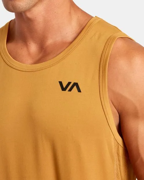 Rvca Sport Vent Tank Top Tumeric SportMen Tees and Tanks