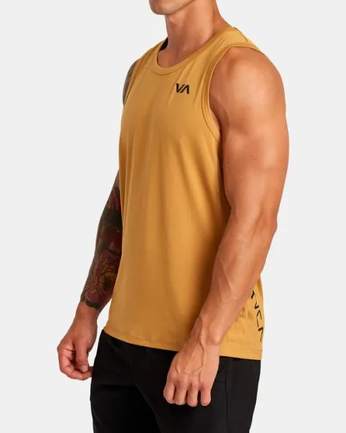 Rvca Sport Vent Tank Top Tumeric SportMen Tees and Tanks