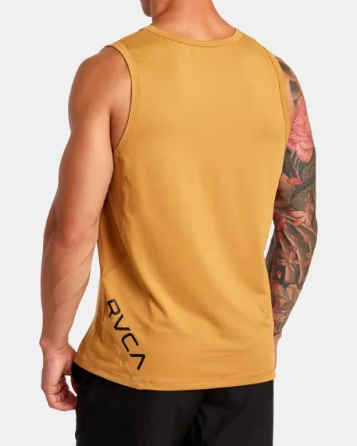 Rvca Sport Vent Tank Top Tumeric SportMen Tees and Tanks