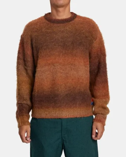 Rvca Spun Spirit Studio Sweater Red Earth WomenMen Sweaters