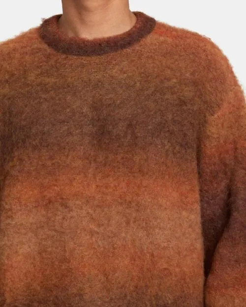 Rvca Spun Spirit Studio Sweater Red Earth WomenMen Sweaters