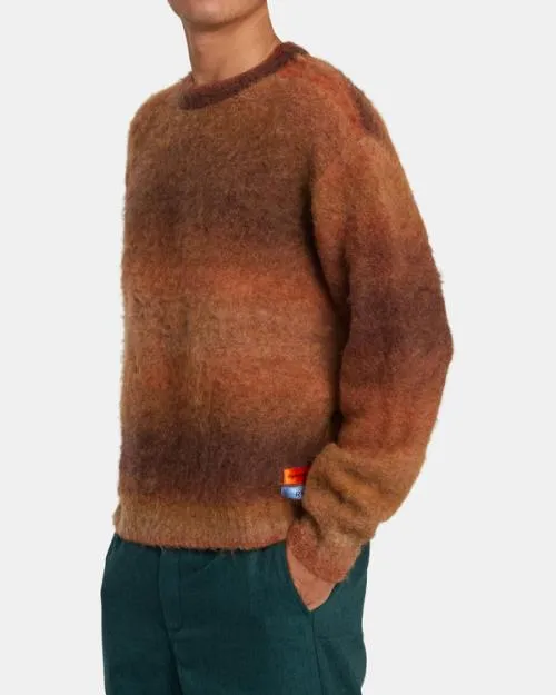 Rvca Spun Spirit Studio Sweater Red Earth WomenMen Sweaters