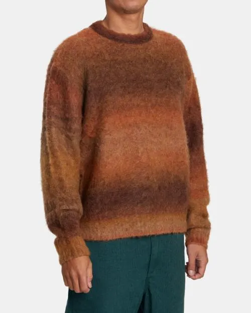 Rvca Spun Spirit Studio Sweater Red Earth WomenMen Sweaters
