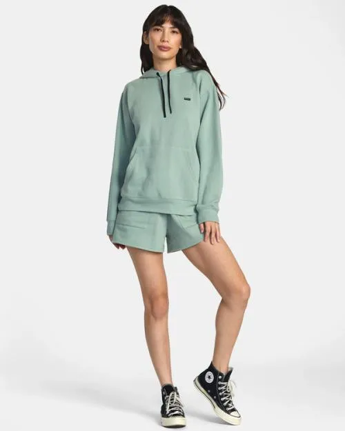 Rvca Sunday Hooded Base Layer Top Sage Women Hoodies and Fleece