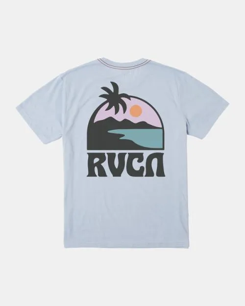 Rvca Sundowner Tee Deja Blue Men Short Sleeves