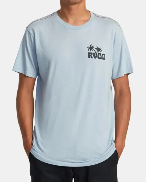 Rvca Sundowner Tee Deja Blue Men Short Sleeves