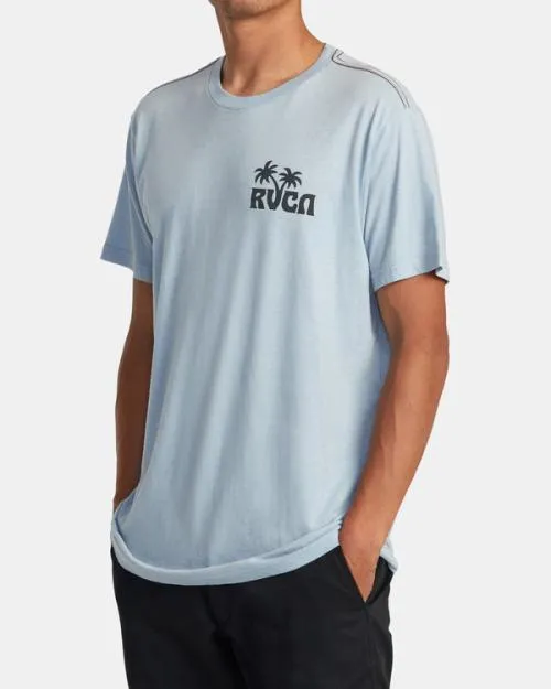 Rvca Sundowner Tee Deja Blue Men Short Sleeves