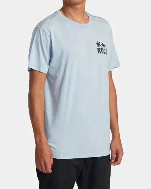 Rvca Sundowner Tee Deja Blue Men Short Sleeves