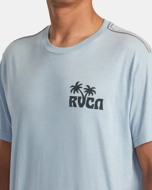 Rvca Sundowner Tee Deja Blue Men Short Sleeves