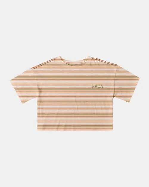 Rvca Sunrise Tee Vintage White Women Tees and Tanks