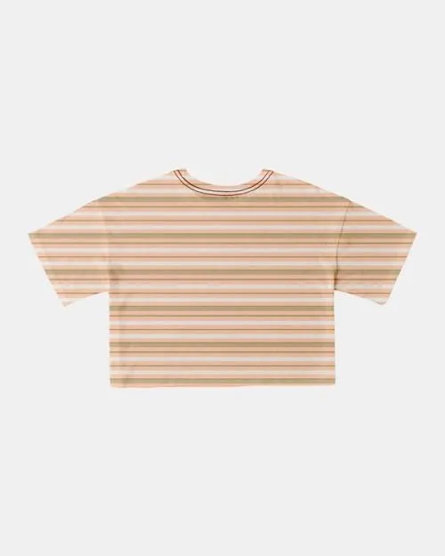 Rvca Sunrise Tee Vintage White Women Tees and Tanks