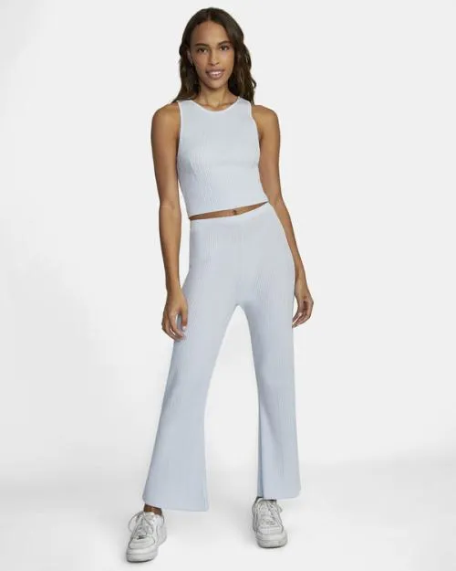 Rvca Swerve Flared Pants Halogen Blue Women Pants