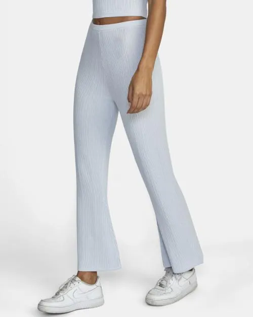 Rvca Swerve Flared Pants Halogen Blue Women Pants