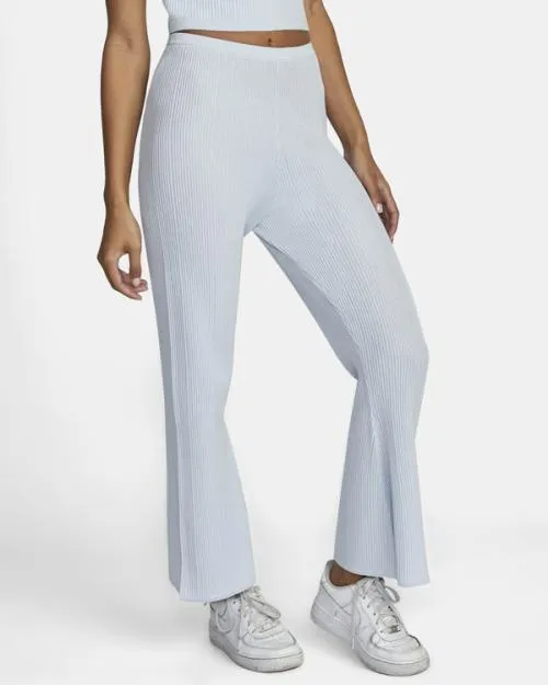 Rvca Swerve Flared Pants Halogen Blue Women Pants