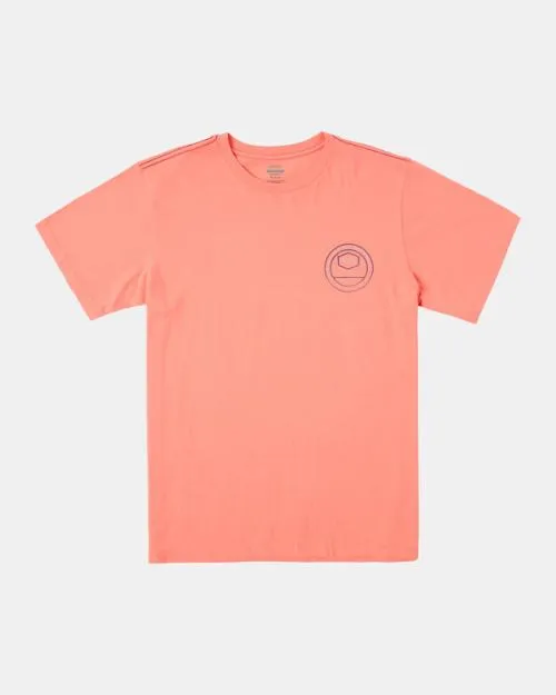 Rvca Tract Tee Vintage Salmon Men Short Sleeves
