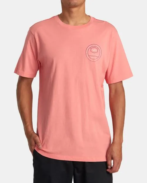 Rvca Tract Tee Vintage Salmon Men Short Sleeves