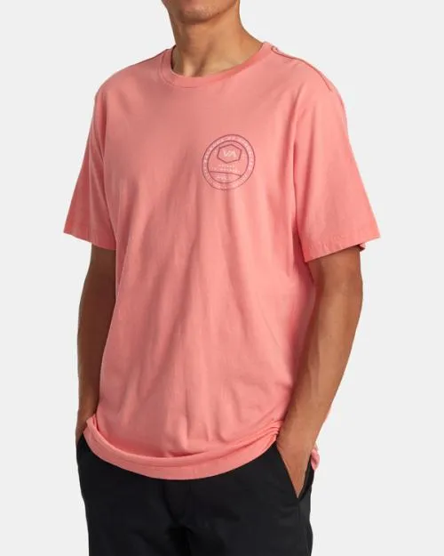 Rvca Tract Tee Vintage Salmon Men Short Sleeves