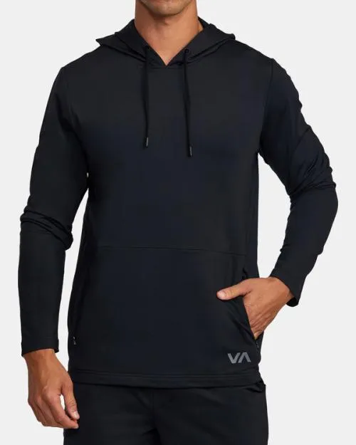 Rvca Trainer Hoodie Black SportMen Hoodies and Sweatshirts