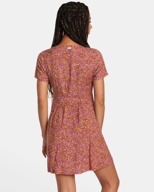 Rvca Understated Mini Dress Workwear Brown Women Dresses and Rompers