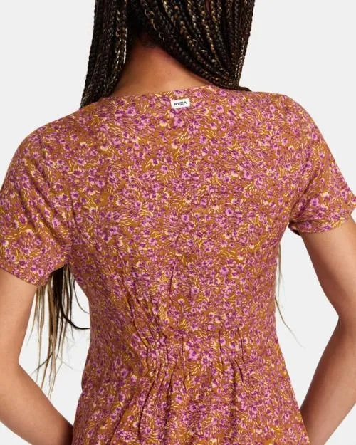 Rvca Understated Mini Dress Workwear Brown Women Dresses and Rompers