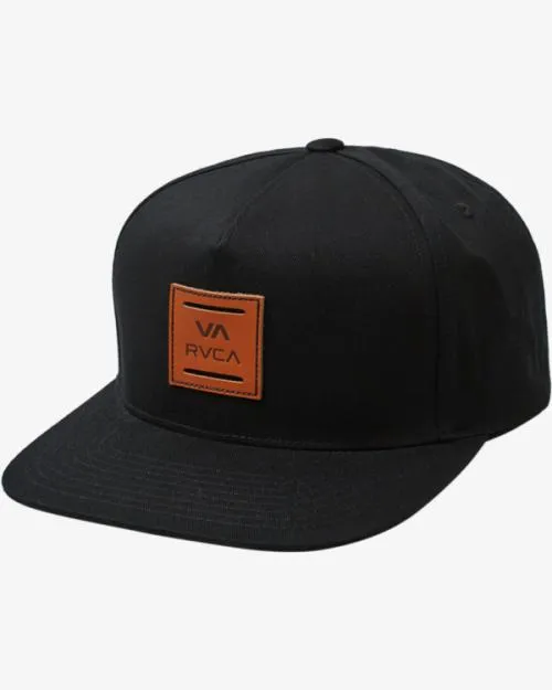 Rvca VA All The Way Snapback Hat Black Men Hats and Beanies