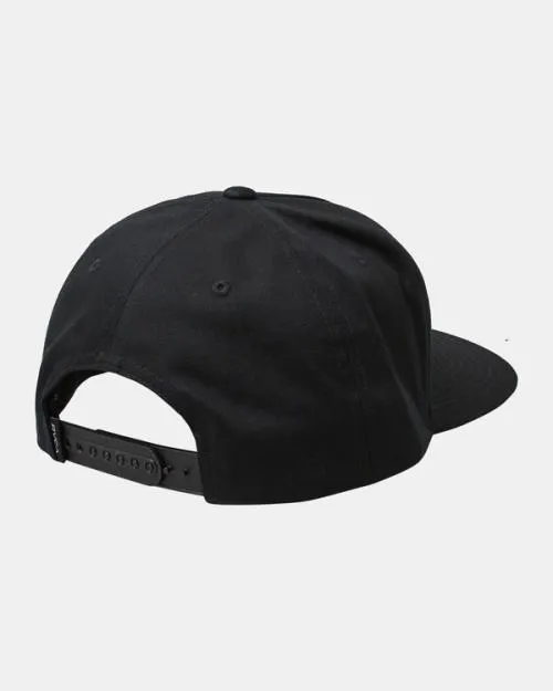 Rvca VA All The Way Snapback Hat Black Men Hats and Beanies