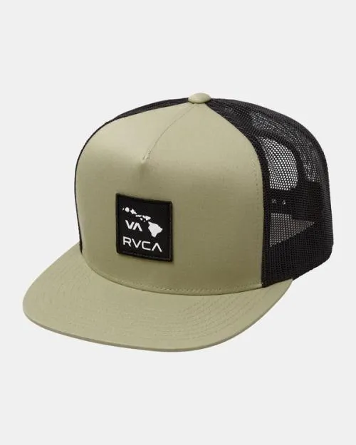Rvca VA ATW HAWAII PATCH TRUCKER Khaki Men Hats and Beanies
