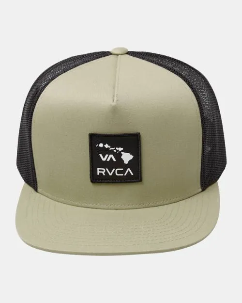 Rvca VA ATW HAWAII PATCH TRUCKER Khaki Men Hats and Beanies Rvca VA ATW HAWAII PATCH TRUCKER Khaki Men Hats and Beanies