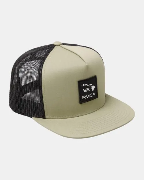 Rvca VA ATW HAWAII PATCH TRUCKER Khaki Men Hats and Beanies Rvca VA ATW HAWAII PATCH TRUCKER Khaki Men Hats and Beanies