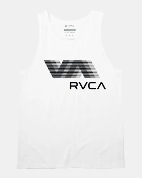 Rvca VA Blur Tank Top White SportMen Tees and Tanks