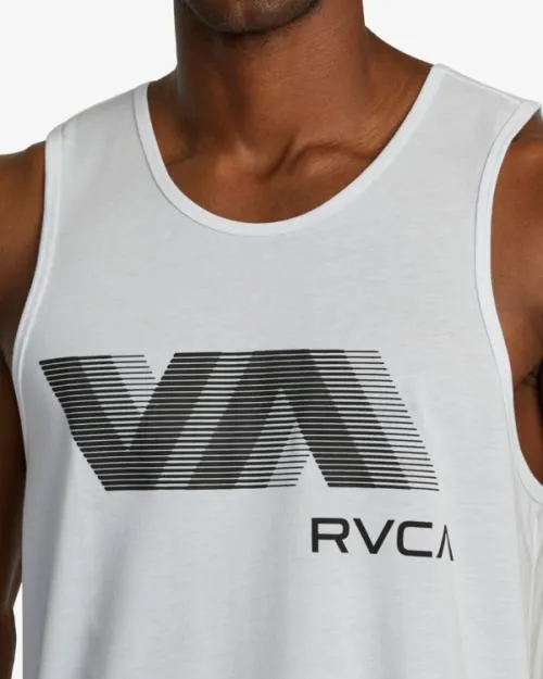 Rvca VA Blur Tank Top White SportMen Tees and Tanks