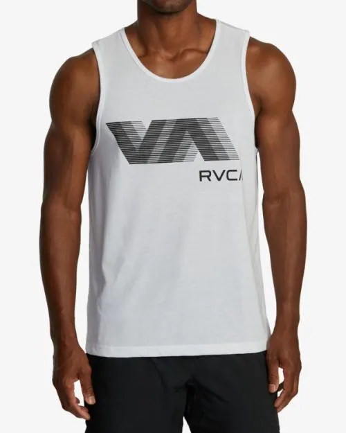 Rvca VA Blur Tank Top White SportMen Tees and Tanks