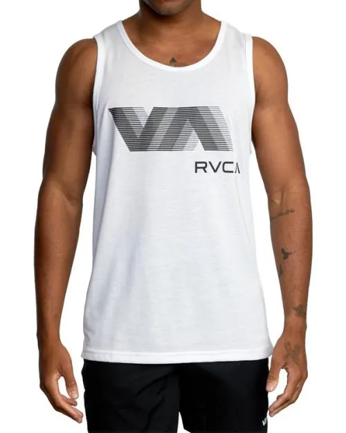 Rvca VA Blur Tank Top White SportMen Tees and Tanks