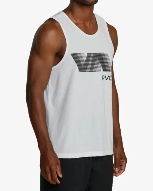 Rvca VA Blur Tank Top White SportMen Tees and Tanks