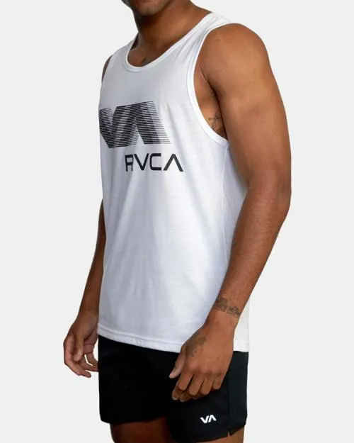 Rvca VA Blur Tank Top White SportMen Tees and Tanks