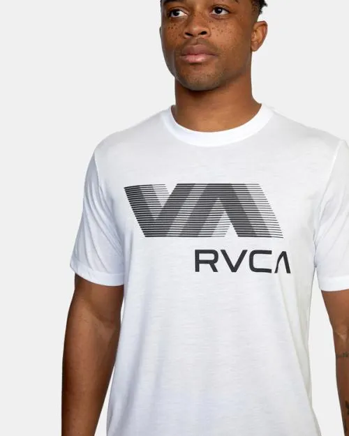 Rvca VA Blur Tee White SportMen Short Sleeves