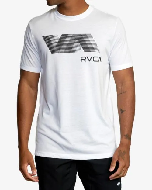 Rvca VA Blur Tee White SportMen Short Sleeves