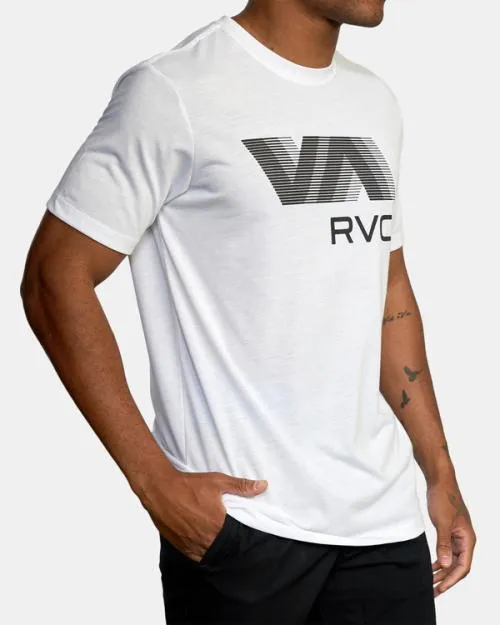 Rvca VA Blur Tee White SportMen Short Sleeves