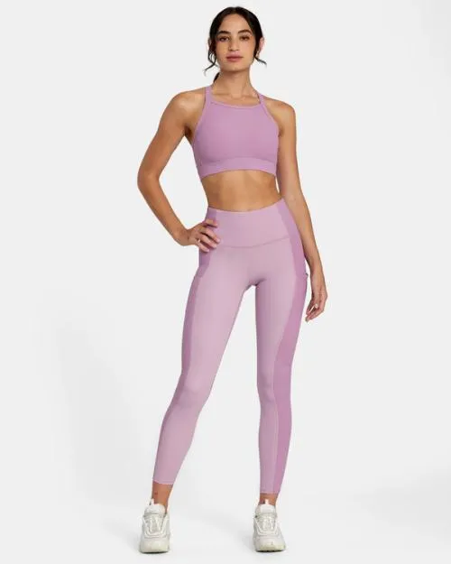 Rvca VA Sport Rib Block Technical High Waist Leggings Lilac SportWomen Pants